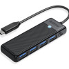 ORICO USB hub PAPW4A-C3, 4x θυρών, 5Gbps, USB-C σύνδεση, μαύρο