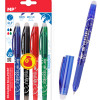 MP σετ στυλό διαρκείας PE217-2, erasable, 0.7mm, μπλε/μαύρο/πράσινο/κόκκινο, 4τμχ