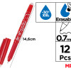 MP στυλό διαρκείας PE217R-S, erasable, 0.7mm, κόκκινο