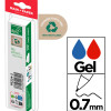 MP στυλό διαρκείας gel PE224-2, 0.7mm, μπλε & κόκκινο, 2τμχ