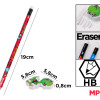 MP σετ ξύλινα μολύβια & γόμα Kid Skate PE356-03, εξάγωνα, HB, 5τμχ