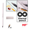 MP eternal μολύβι PE560 με γόμα & 2x ανταλλακτικές μύτες, λευκό