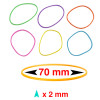 MP λαστιχάκια συσκευασίας PG018, No7, 2x70mm, 60g, χρωματιστά
