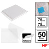 MP αυτοκόλλητα χαρτάκια σημειώσεων PN346-05, 75x75mm, διάφανα, 50τμχ
