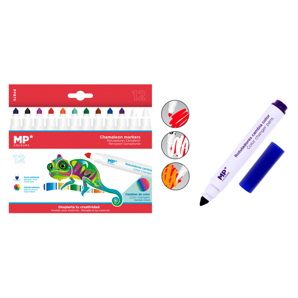 MP σετ χρωματιστών μαρκαδόρων σειράς Cameleon PP875, 12τμχ