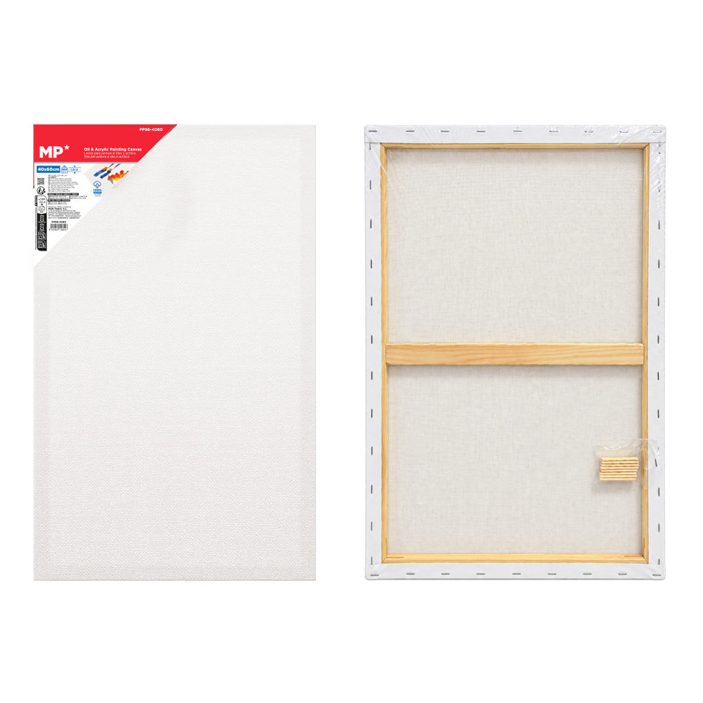 MP καμβάς τελάρο ζωγραφικής PP98-4060, 40x60cm, 280gr/m², λευκός