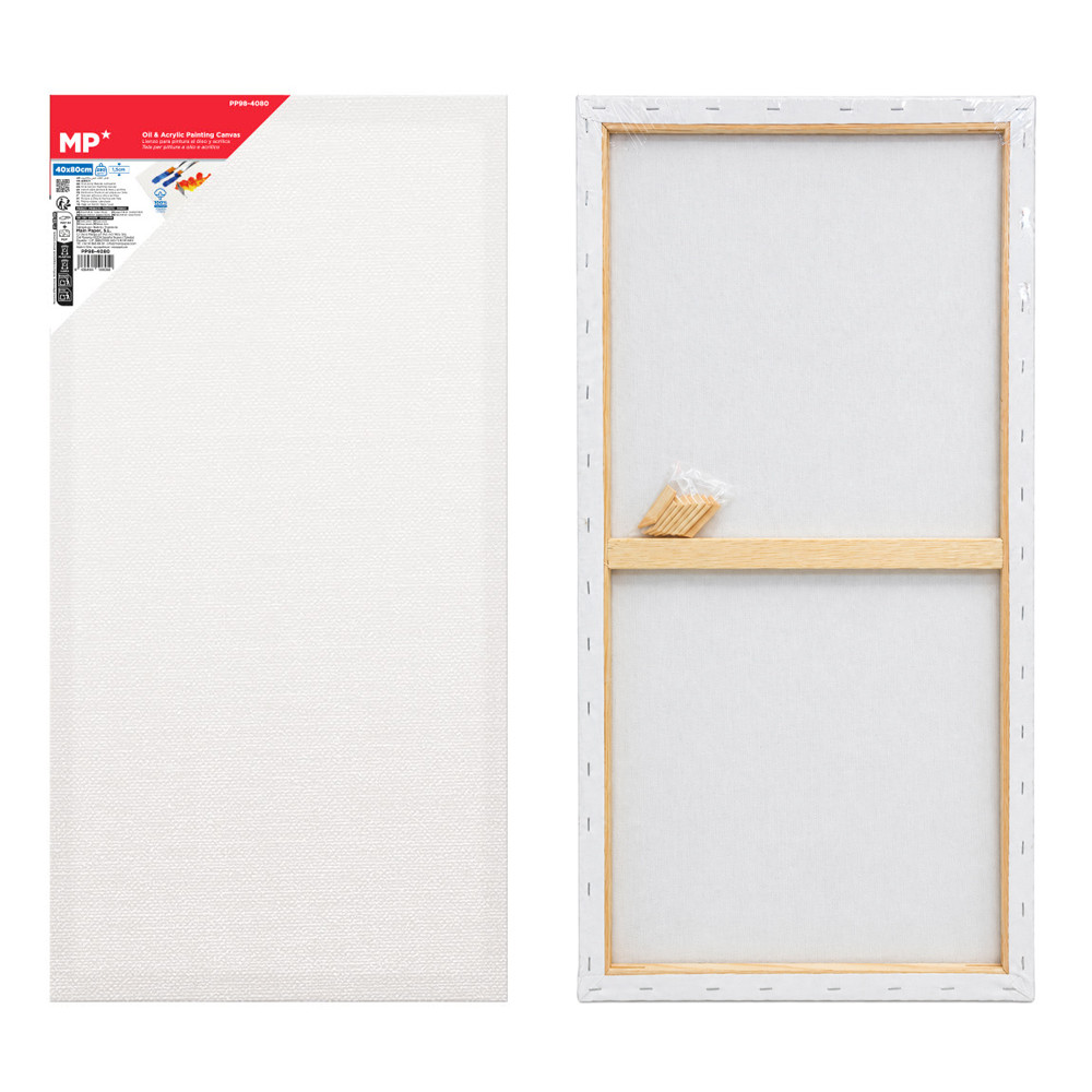 MP καμβάς τελάρο ζωγραφικής PP98-4080, 40x80cm, 280gr/m², λευκός