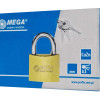 MEGA λουκέτο ασφαλείας 24263, 3x κλειδιά, μεταλλικό, 63mm