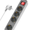 POWERTECH πολύπριζο ασφαλείας PT-1056, 4x schuko, 16A, 1.4m, λευκό