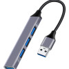 POWERTECH USB hub PT-1114, 4x θυρών, 5Gbps, USB σύνδεση, γκρι