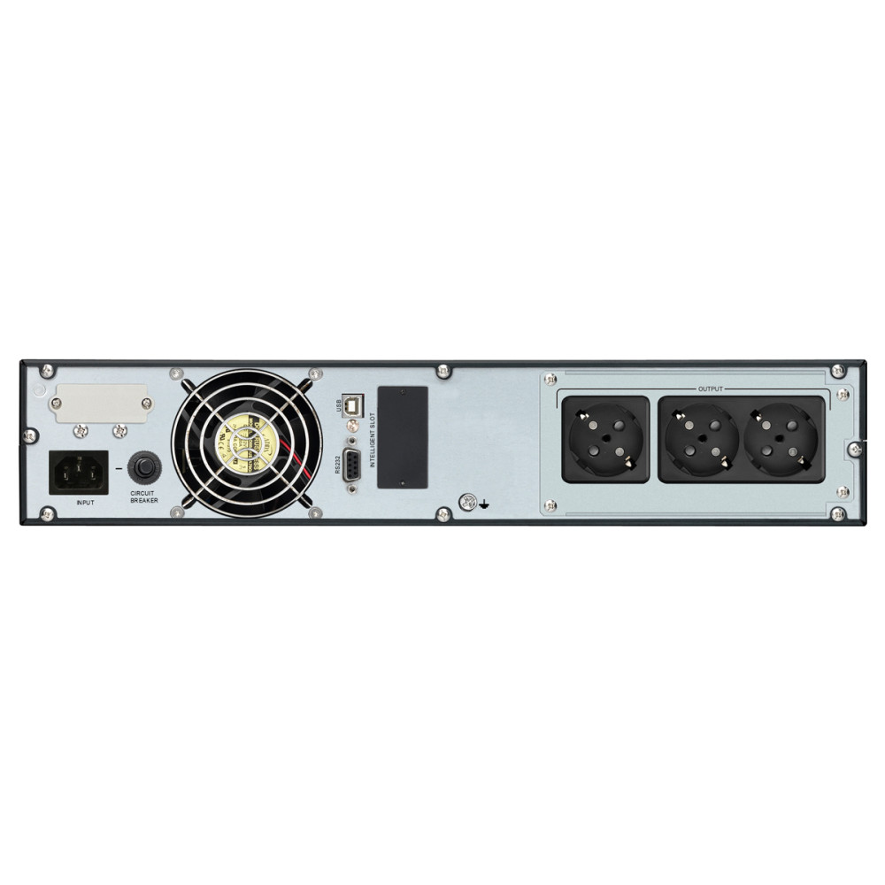 POWERTECH UPS On Line PT-1358 για rack 2U, με οθόνη, 2000VA/1800W, 3x Schuko output