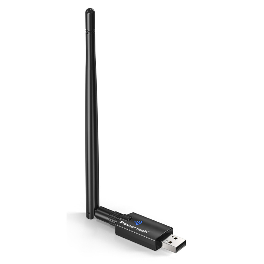 POWERTECH ασύρματος USB αντάπτορας δικτύου & Bluetooth 5.3 PT-1386, 900Mbps WiFi 6