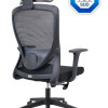 POWERTECH καρέκλα γραφείου PT-1390 με μπράτσα και ανάκλιση, ρυθμιζόμενο ύψος, μαύρη