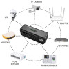 POWERTECH mini DC UPS PT-1436, 18W, 8800mAh, 3x DC, USB/USB-C/LAN/POE, μαύρο