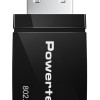 POWERTECH ασύρματος USB αντάπτορας δικτύου PT-1450, 1300Mbps dual band WiFi