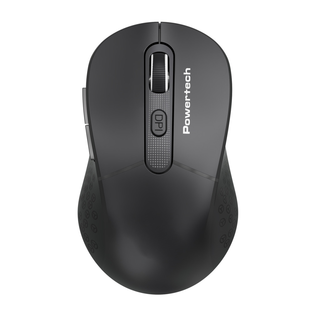 POWERTECH ασύρματο ποντίκι PT-1466, USB δέκτης, έως 1600DPI, μαύρο
