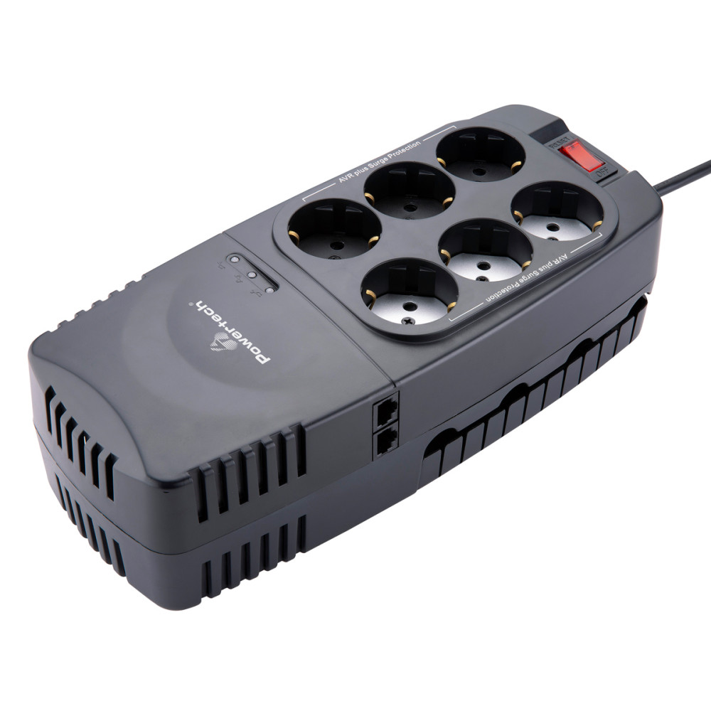POWERTECH σταθεροποιητής ρεύματος PT-1496, 2000VA/1000W, 6x schuko