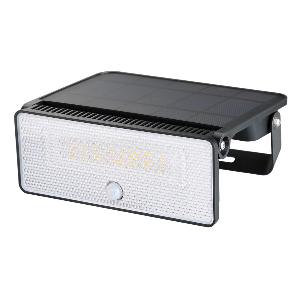 POWERTECH LED ηλιακό φωτιστικό PT-1518 με αισθητήρα κίνησης, 12W, 3600mAh, μαύρο