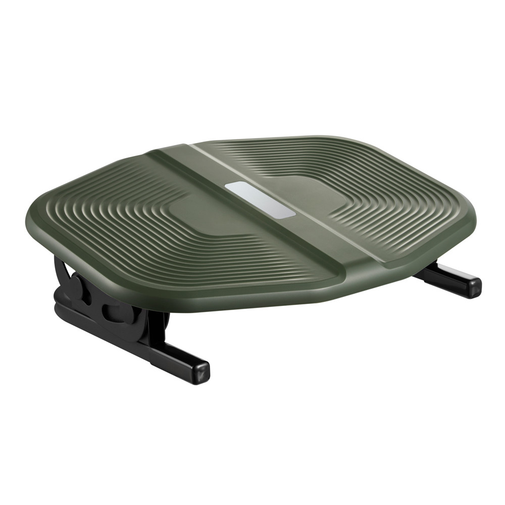POWERTECH υποπόδιο γραφείου PT-1566 με ρυθμιζόμενη κλίση, μαύρο/λαδί