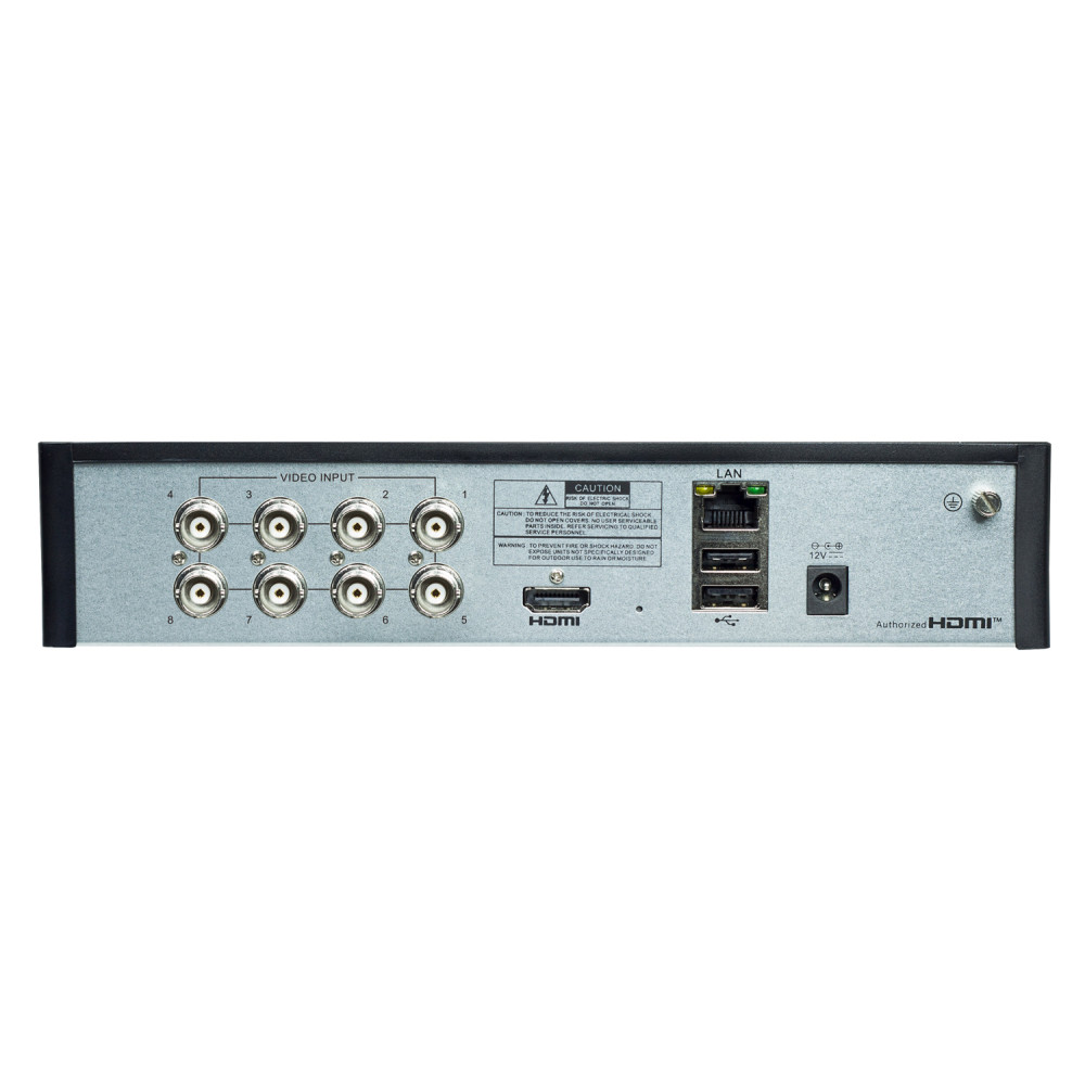 POWERTECH XVR υβριδικό καταγραφικό PT-1596, 5MP, H.264/H.265, 8 κανάλια