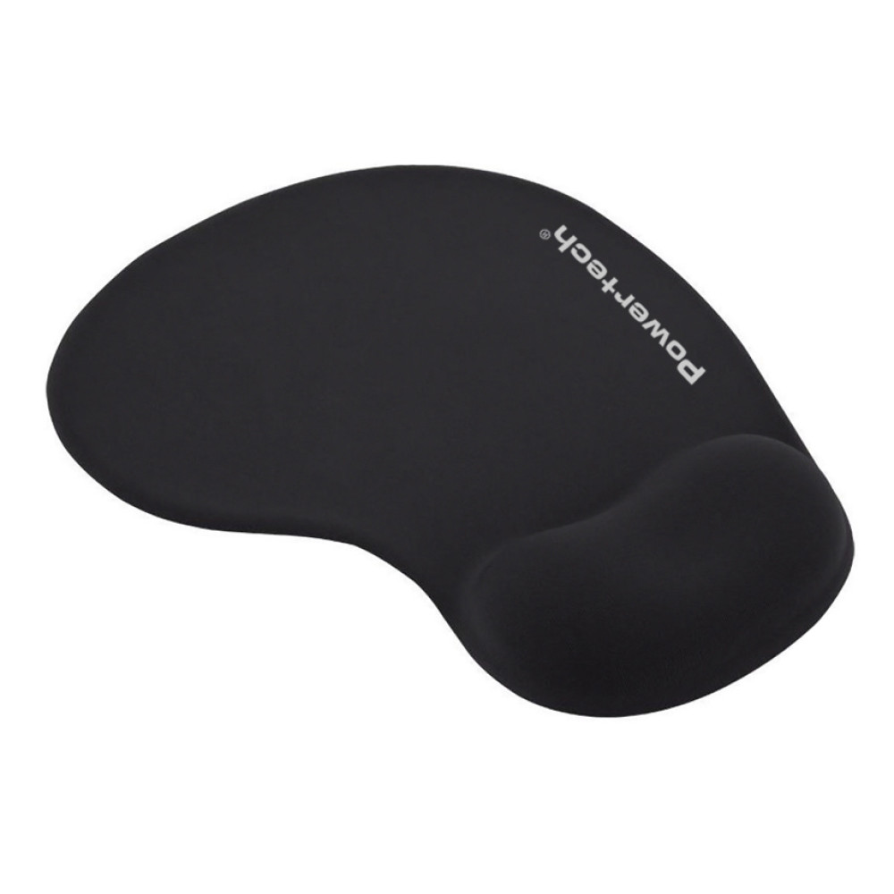 POWERTECH mouse pad PT-1611 με στήριγμα καρπού, 23x19x1.8cm, μαύρο