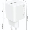 POWERTECH φορτιστής τοίχου PT-1612, USB-C, 100W, GaN, AVS, λευκός