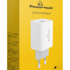POWERTECH φορτιστής τοίχου PT-780, USB QC 3.0, 20W, 4A, λευκός
