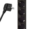 POWERTECH πολύπριζο PT-875, 5x schuko, 16A, 1.5m, μαύρο