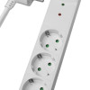 POWERTECH πολύπριζο ασφαλείας PT-879, 3x schuko, 16A, 1.5m, λευκό