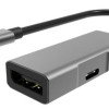 POWERTECH αντάπτορας USB-C σε DisplayPort PTH-054, 65W PD, 4K, γκρι