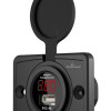 POWERTECH πρίζα USB για σκάφη & οχήματα PTL-006 με οθόνη, 12W, IP65