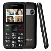 POWERTECH κινητό τηλέφωνο Sentry Eco V2, dual SIM, πλήκτρο SOS, μαύρο