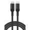 POWERTECH καλώδιο USB-C PTR-0136, PD 100W, 20Gbps, copper, 1m, μαύρο