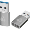 POWERTECH αντάπτορας USB 3.0 σε USB-C PTR-0147, 10 Gbps, 60W, γκρι