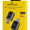 POWERTECH αντάπτορας USB-C σε USB 3.0 PTR-0148, 10 Gbps, 60W, γκρι