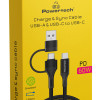 POWERTECH καλώδιο USB & USB-C σε USB-C PTR-0158, PD 60W, copper, 1.5m, μαύρο