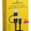 POWERTECH καλώδιο USB & USB-C σε Lightning PTR-0159, PD 27W, copper, 1.5m, μαύρο
