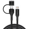 POWERTECH καλώδιο USB & USB-C σε Lightning PTR-0159, PD 27W, copper, 1.5m, μαύρο