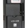 POWERTECH φορτιστής μπαταρίας κινητών QC64 με οθόνη, USB, μαύρος