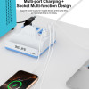 RELIFE σταθμός φόρτισης RL-309H, USB/3x USB-C/3x DC/wireless, 72W, λευκός