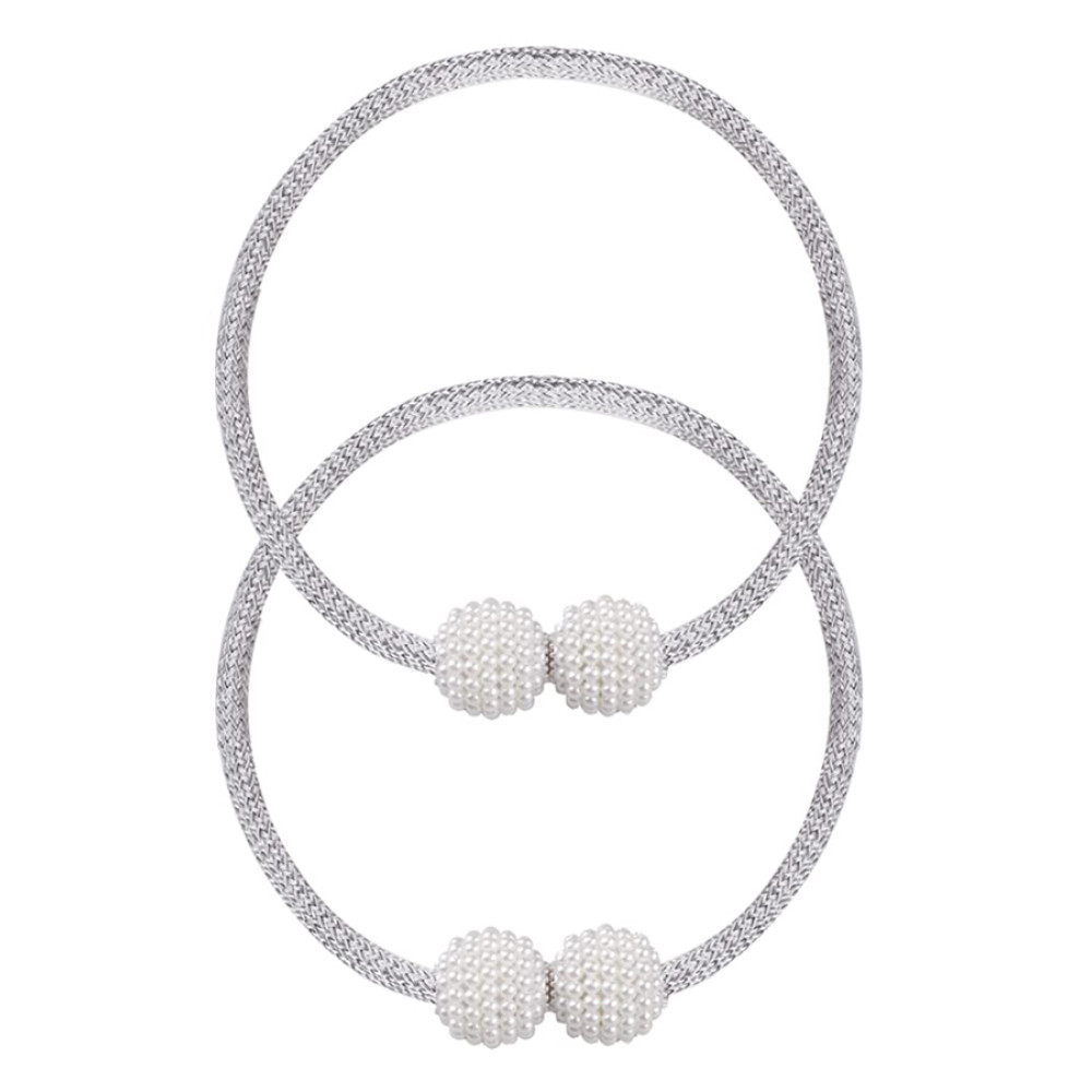 ROXXANI δέστρα κουρτίνας RXN-0024, μαγνητική, 43cm, γκρι, 2τμχ