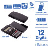 BEBASIC αριθμομηχανή S061, μπαταρίας, 12 ψηφία, μαύρη