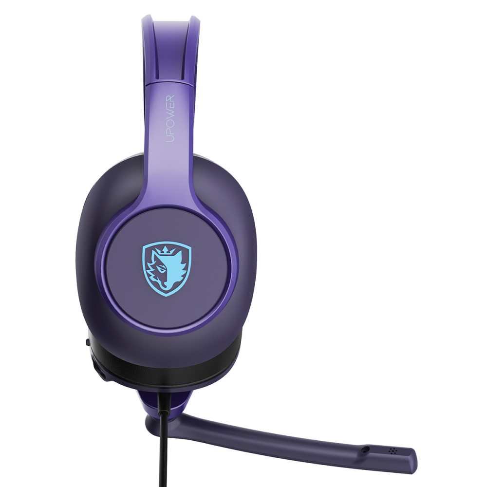 SADES gaming headset UPOWER, 3.5mm σύνδεση, 40mm, μωβ