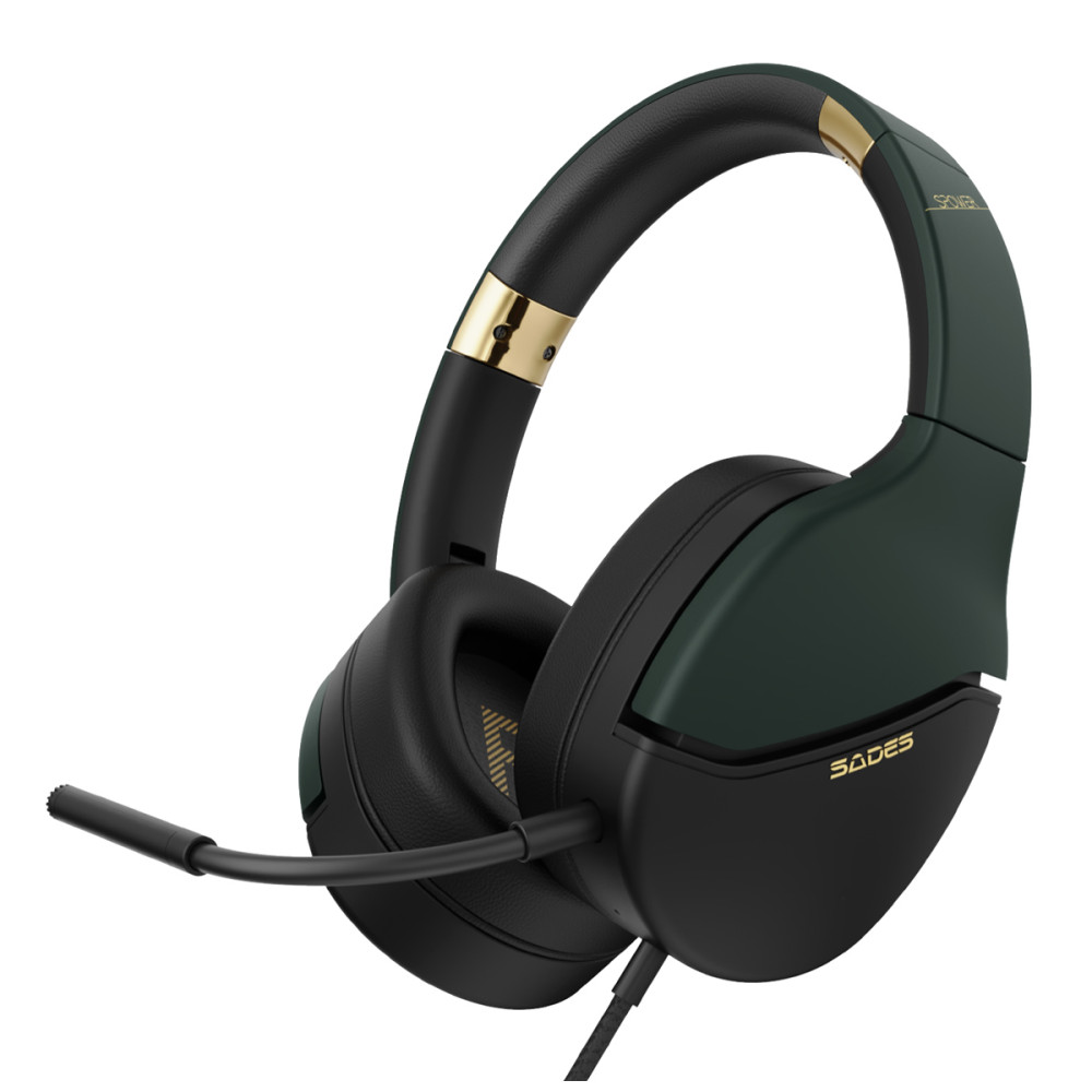 SADES gaming headset SPOWER, 3.5mm σύνδεση, 40mm, multi-platform, μαύρο/πράσινο