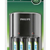 PHILIPS φορτιστής μπαταριών AA & AΑΑ NiMH SCB1450NB με 4x AAA, μαύρος