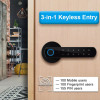 SECUKEY ηλεκτροπύρος D100-BT, συνδυασμού & fingerprint, μαύρος
