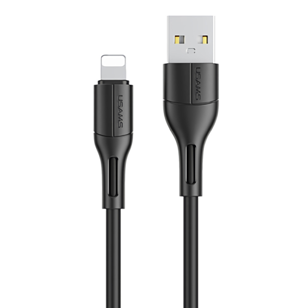 USAMS καλώδιο USB σε Lightning US-SJ500, 2A, 1m, μαύρο