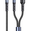 USAMS καλώδιο ήχου 3.5mm σε USB-C & 3.5mm US-SJ555, 1.2m, μαύρο