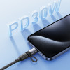 USAMS αντάπτορας USB-C σε Lightning US-SJ677, 30W, 480Mbps, γκρι