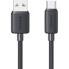 USAMS καλώδιο USB-C σε USB US-SJ688, 3A, 480Mbps, 1m, μαύρο
